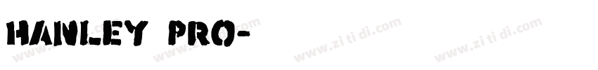 Hanley Pro字体转换